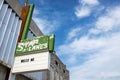 Star Lane Bowling Alley sign against a blue sky in the city of Carthage, Missouri Royalty Free Stock Photo