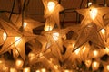 Star lantern lights hanging during holiday season