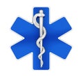 Star of Life Symbol Isolated Royalty Free Stock Photo