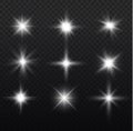 star light white, sparkles, sun rays, flash sparks Royalty Free Stock Photo