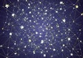 Star-like shapes are scattered throughout, connected by thin Royalty Free Stock Photo