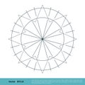 Star Line Compass Circle Icon Vector Logo Template Illustration Design. Vector EPS 10