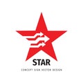 Star logo design. Success concept sign. Leadership creative icon. Rating symbol. Arrows symbol. Development strategy progress. Royalty Free Stock Photo