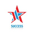 Star logo design. Success concept sign. Leadership creative icon. Rating symbol. Vector illustration.