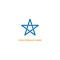 Star Logo Template Vector Illustration - Abstract Five sided Star Company Logotype