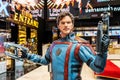 Star Lord statue figure model of a movie called Guardians of the Galaxy Vol. 3 displays at the cinema to promote the movie