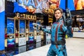 Star Lord statue figure model of a movie called Guardians of the Galaxy Vol. 3 displays at the cinema to promote the movie