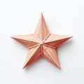 Pink Star Structure Made Of Paper - Photorealistic Still Life