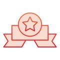 Star medal flat icon. Award red icons in trendy flat style. Reward gradient style design, designed for web and app. Eps Royalty Free Stock Photo