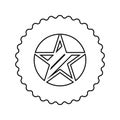 star in the medal icon. Element of Sucsess and awards for mobile concept and web apps icon. Thin line icon for website design and Royalty Free Stock Photo