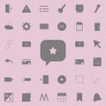 star in message icon. Detailed set of minimalistic icons. Premium quality graphic design sign. One of the collection icons for web Royalty Free Stock Photo