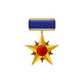 star military medal cartoon vector illustration