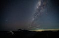 Star and Milky way over Bromo active volcano in Bromo Tengger Semeru National Park,  East Java, Indonesia Royalty Free Stock Photo