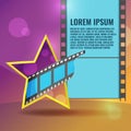 Star Movie Film Entertainment Background Vector