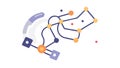 Star Network Connection, Digital Data Flow, vector design Generative AI Royalty Free Stock Photo