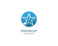 star note music logo and icon design