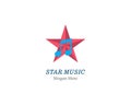 star note music logo and icon design