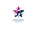 star note music logo and icon design