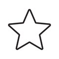 Star Outline Vector Icon Royalty Free Stock Photo