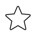 Star Outline Vector Icon Royalty Free Stock Photo