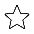 Star Outline Vector Icon Royalty Free Stock Photo