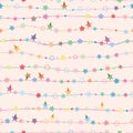 Star party star horizontal line pastel seamless pattern Royalty Free Stock Photo