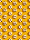 Star pattern orange seamless background white