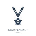 star pendant icon in trendy design style. star pendant icon isolated on white background. star pendant vector icon simple and