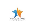 Star people community logo design Royalty Free Stock Photo