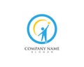 Star people community logo design Royalty Free Stock Photo