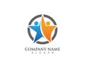 Star people community logo design Royalty Free Stock Photo