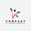 Star people success logo and symbol icon Template Royalty Free Stock Photo