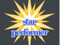star performer 3d text illustration