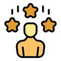 Star personal skill icon flat