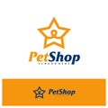 Star Pet Logo Design Template. Pet logo concept vector. Emblem, Creative Symbol, Icon