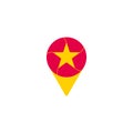 Star pin location best product symbol logo vector
