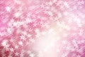 Star on pink and white, abstract bokeh background Royalty Free Stock Photo