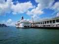 Star Pisces and Ocean Terminal Hong Kong at a sunny day