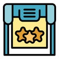 Star plotter icon vector flat