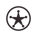 Star police badge icon Royalty Free Stock Photo