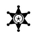 Star police badge icon Royalty Free Stock Photo