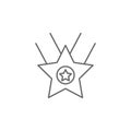 star prize winner outline icon. Elements of independence day illustration icon. Signs and symbols can be used for web, logo,