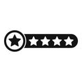 Star ranking icon simple vector. Medal award