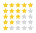 Rate star. Rating vote marks. Vector illustration