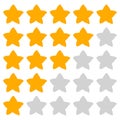 Star rating element with slightly distorted stars