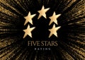 4 star rating. Four star Symbol or emblem. vector