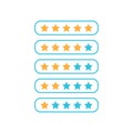 Star rating icon - product rating sign