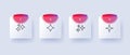 Star rating icon set. Five stars, four stars, three stars, two stars, one star. Feedback concept. Glassmorphism style. Vector line