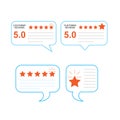 Star Rating Icon Set , 5 Star, 4.5 Star, 4 Star, Review, Score, Ranking, Editable Royalty Free Stock Photo