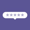0 of 5 star rating icon vector illustration for website or app Royalty Free Stock Photo